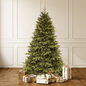 artificial christmas tree, dunhill fir, pre-lit.